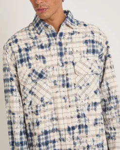 Bleached Flannel Long Sleeve Shirt