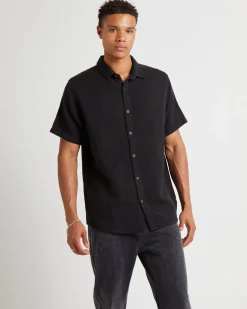 Bon Weave Shirt Washed Black