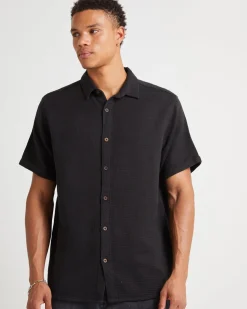 Bon Weave Shirt Washed Black
