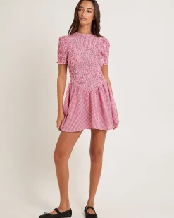 Bonnie Shirred Bubble Mini Dress