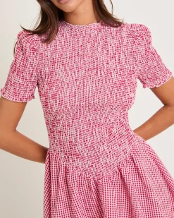 Bonnie Shirred Bubble Mini Dress