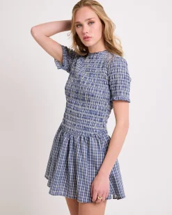 Bonnie Shirred Bubble Mini Dress