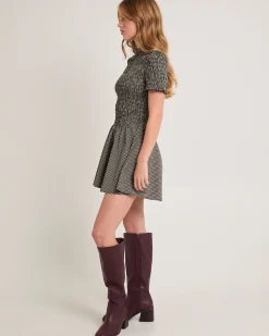 Bonnie Shirred Bubble Mini Dress