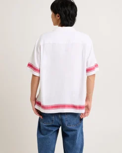 Border Linen Short Sleeve Resort Shirt
