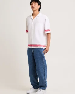 Border Linen Short Sleeve Resort Shirt