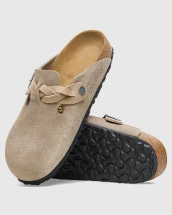 Boston Braided Suede Leather Clog