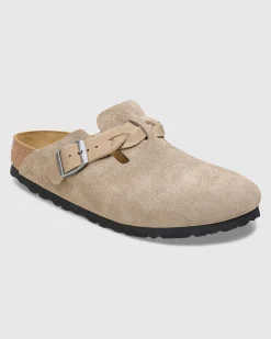 Boston Braided Suede Leather Clog
