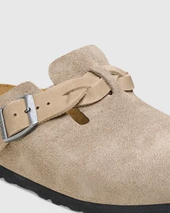 Boston Braided Suede Leather Clog