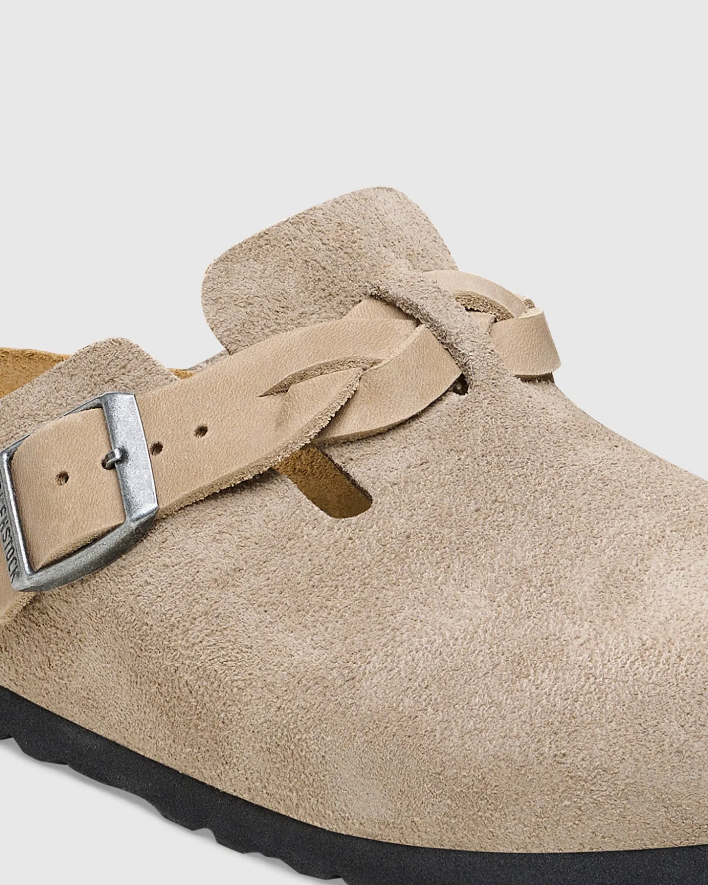 Boston Braided Suede Leather Clog