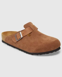 Boston Oiled/Suede Mixed Leather Clog