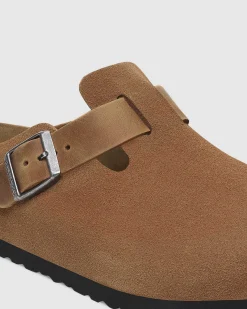 Boston Oiled/Suede Mixed Leather Clog
