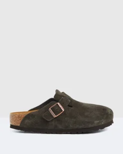 Boston Sandals Suede Leather Mocca Brown