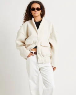 Boucle Bomber Jacket