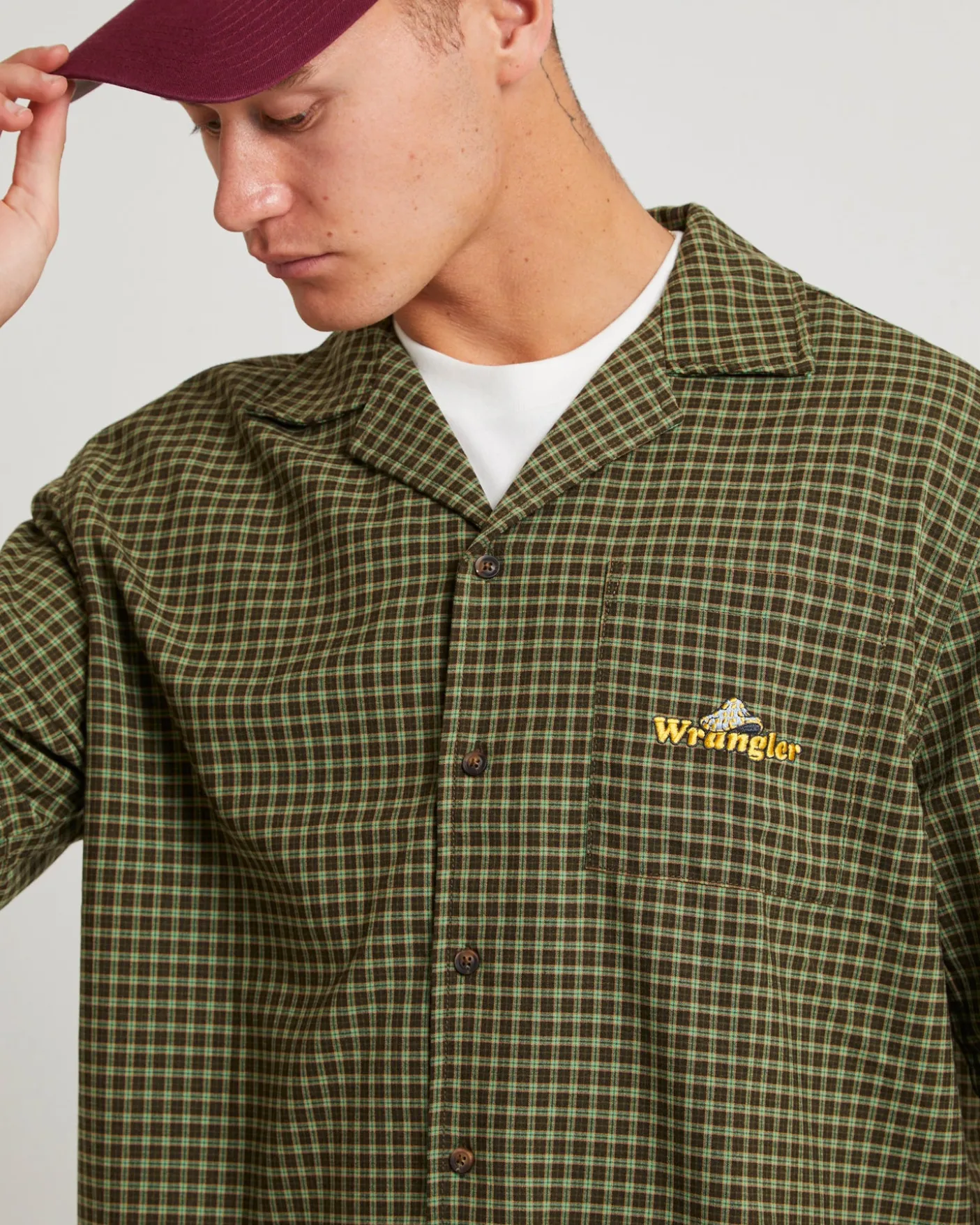 Box Resort Shirt Green Check