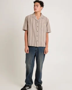 Box Resort Shirt Hessian Stripe