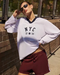 Brianna Mesh Sports Long Sleeve T-Shirt