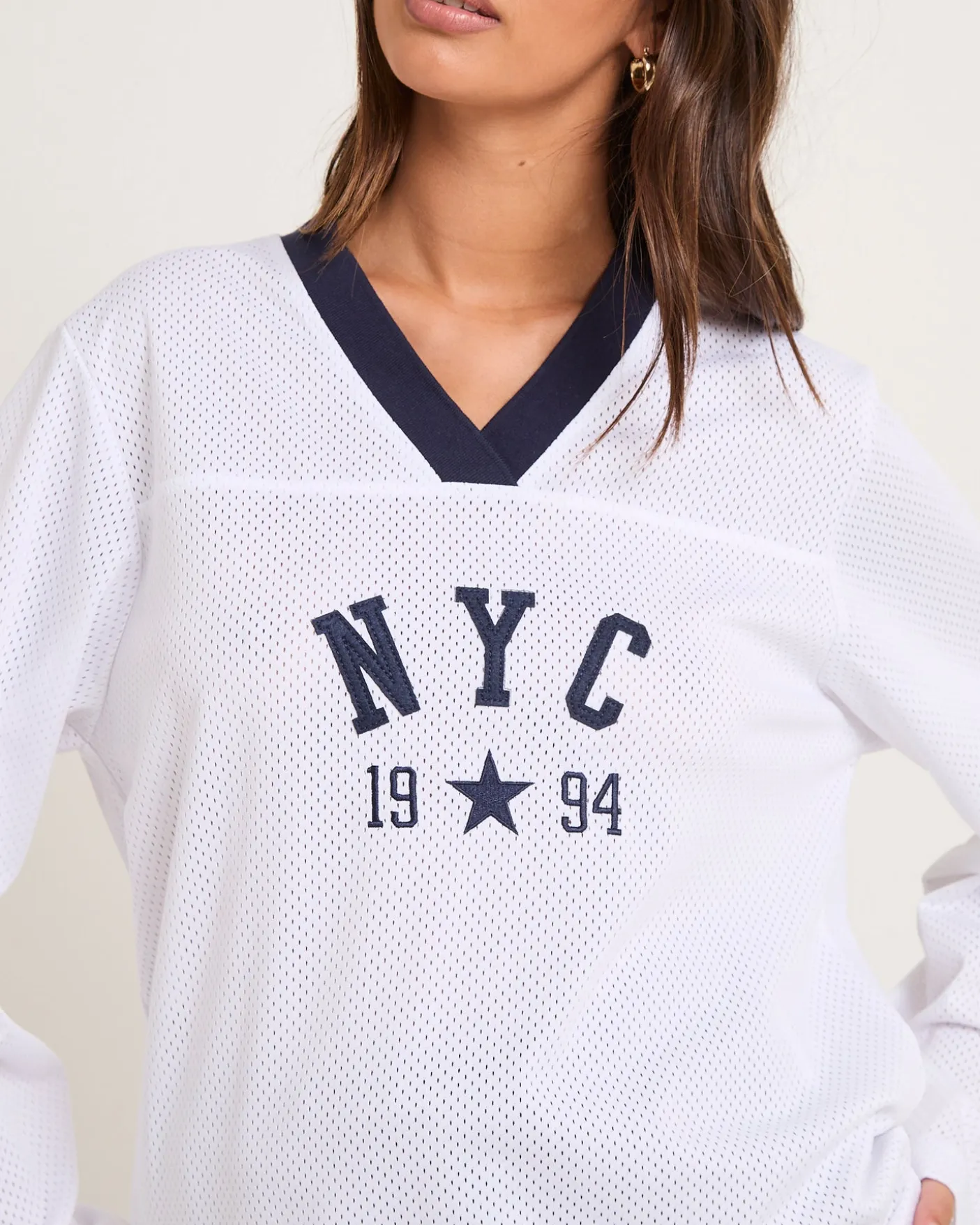 Brianna Mesh Sports Long Sleeve T-Shirt