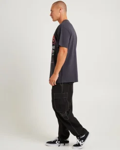 Brush Off 2.0 Bulls Short Sleeve T-Shirt Faded Black