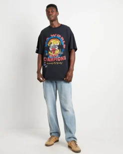Bulls Finals Champions Short Sleeve T-Shirt in Faded Black