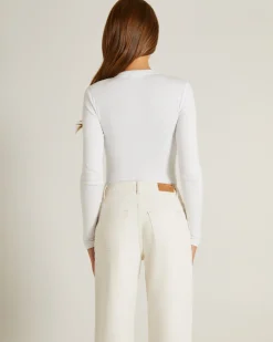 Button Front Long Sleeve Bodysuit