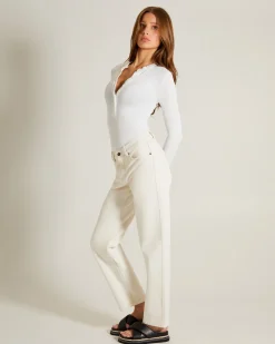 Button Front Long Sleeve Bodysuit