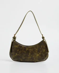 Cari Shoulder Bag Green Distressed