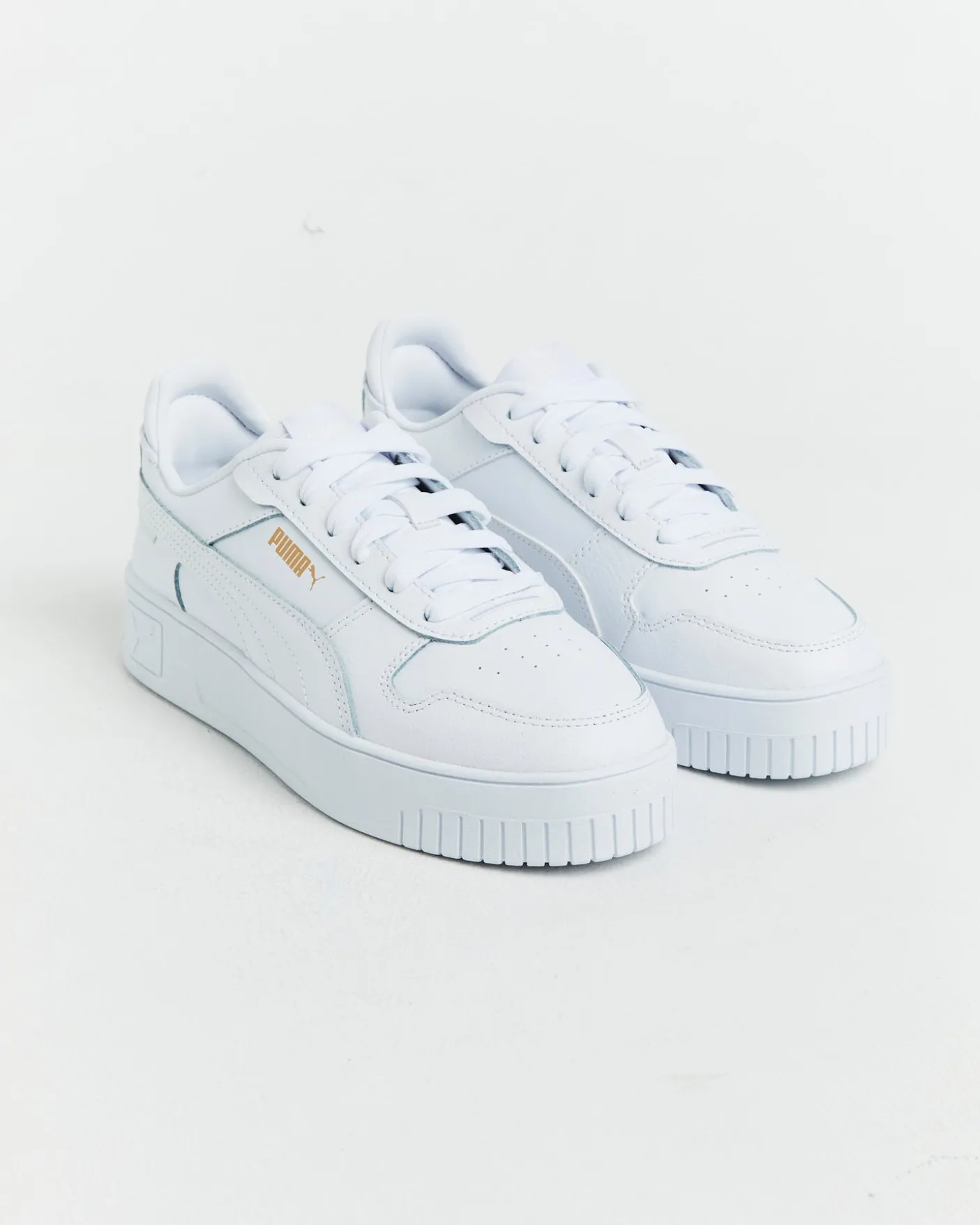Carina Street Puma Sneakers in White/Gold