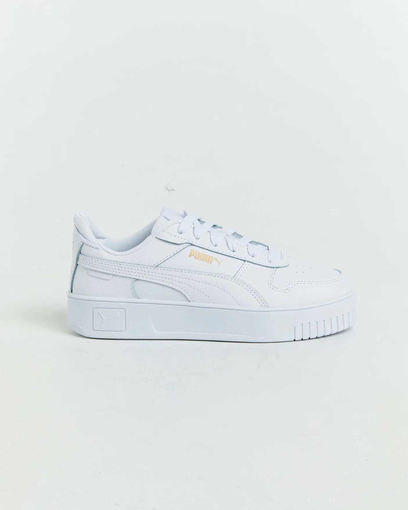 Carina Street Puma Sneakers in White/Gold