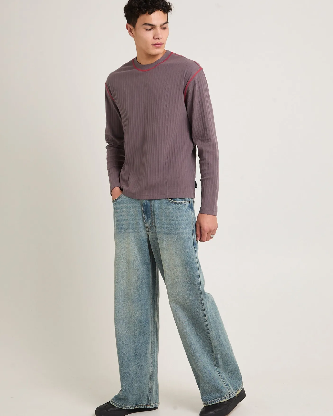 CCTV Rib Long Sleeve Shirt