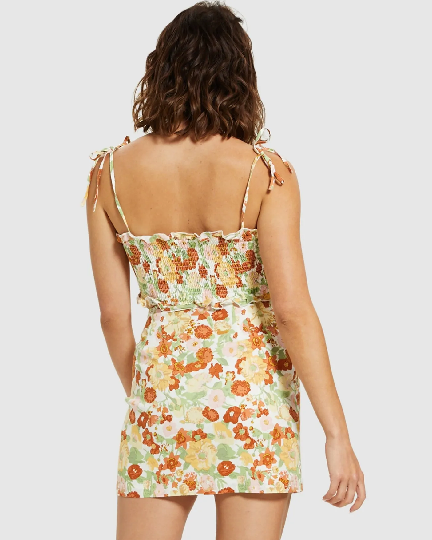 Celest Floral Shirred Top