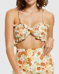 Celest Floral Shirred Top