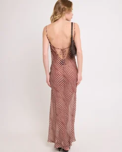 Celly Cowl Sheer Maxi Dress