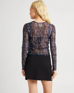 Chains Mesh Long Sleeve Top