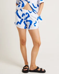 Charlie Swirl Shorts in Blue