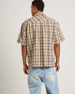 Check Out Recycled Short Sleeve Shirt in Moonbeam Check