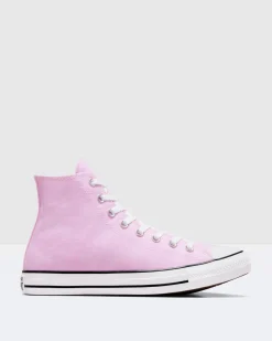 Chuck Taylor All Star Washed Canvas Hi-Top Shoes Stardust Lilac