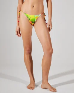 Citrus Burst Bikini Top With Detachable Charms
