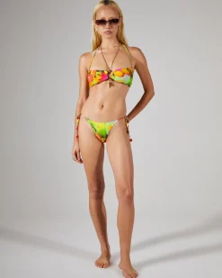 Citrus Burst Micro Bikini Bottoms With Detachable Charms