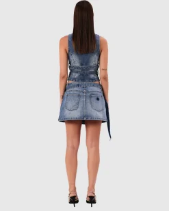 City Wrap Denim Top Dalia