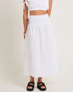 Clara Tie Side Midi Skirt