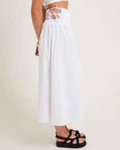 Clara Tie Side Midi Skirt