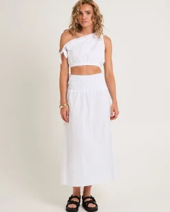 Clara Tie Side Midi Skirt