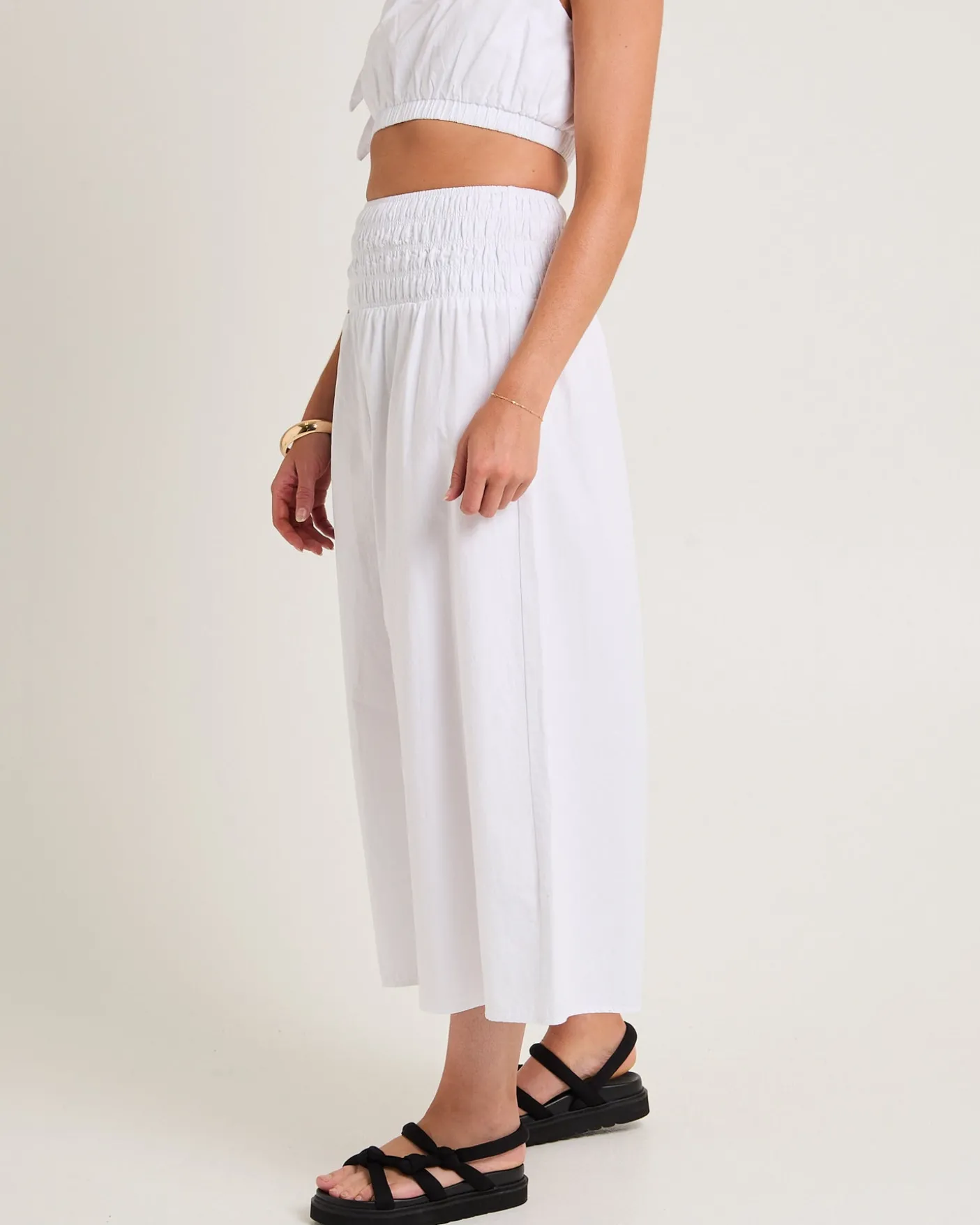 Clara Tie Side Midi Skirt
