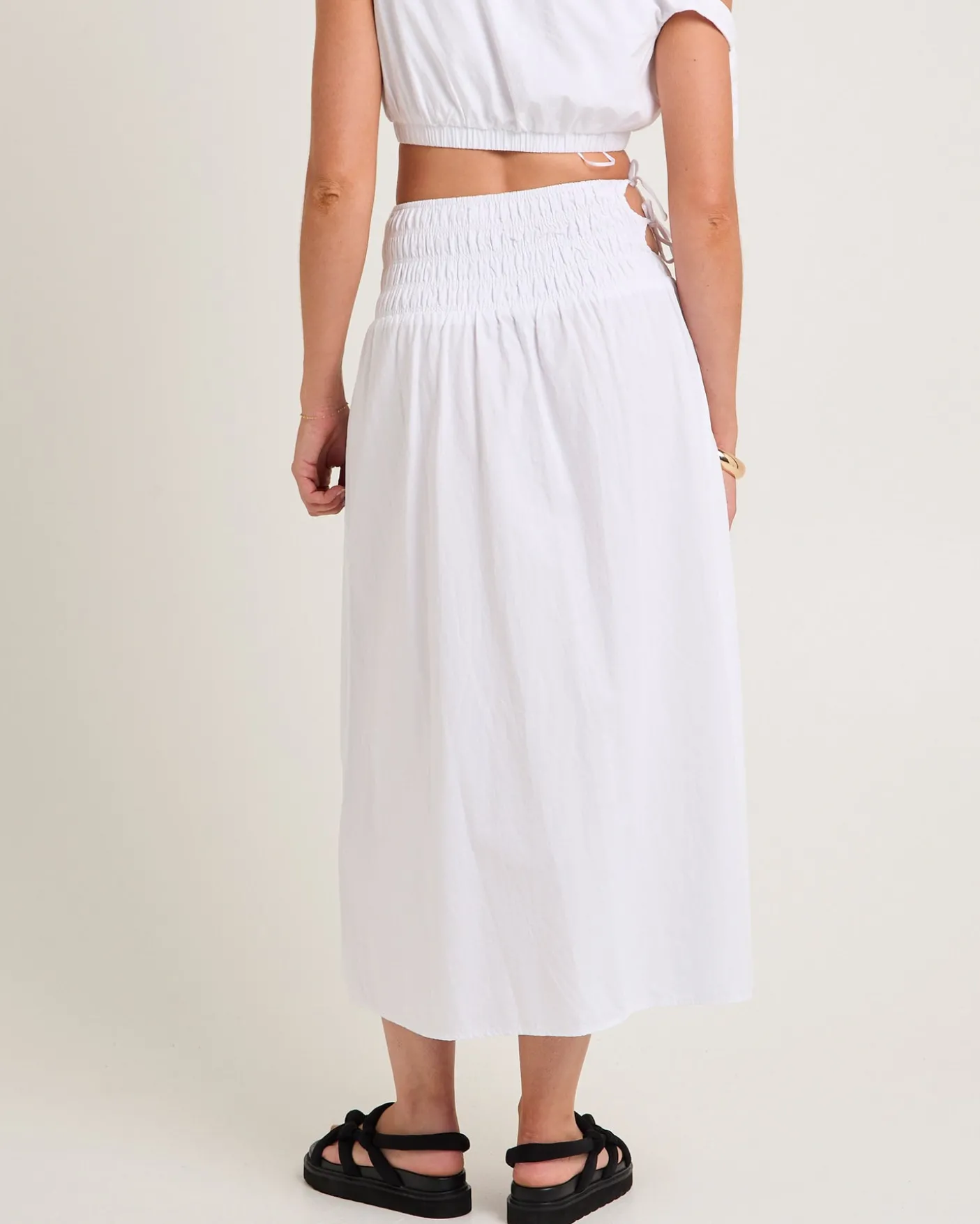 Clara Tie Side Midi Skirt