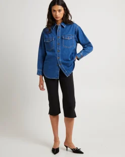 Classic Denim Shacket Ashley