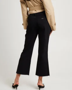 Classic Flare Crop Denim Jeans Jet
