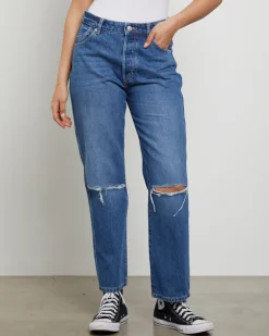 Classic Straight Ankle Denim Jeans Linda