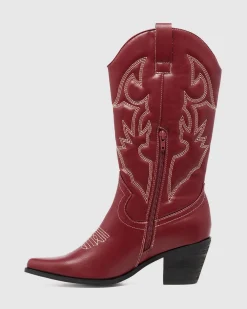 Clayton Western Boot Cherry