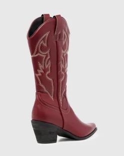 Clayton Western Boot Cherry