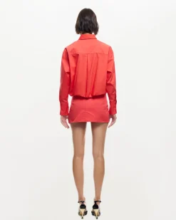 Clicquot Mini Skirt Crimson Red